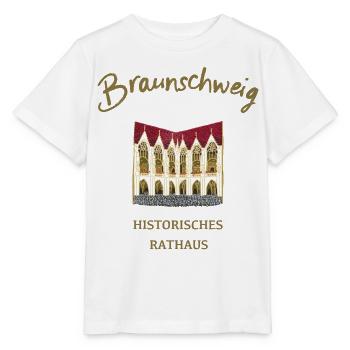 Braunschweig Town Hall, Lower Saxony - Stanley/Stella MINI CREATOR Kids’ T-Shirt - white - Front - Maike (125cm)