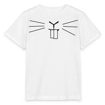 Moustaches de visage de lapin mignonnes – Dents de lapin minimalistes - T-shirt bio MINI CREATOR Stanley/Stella Enfant - blanc - Devant - Maike (125cm)