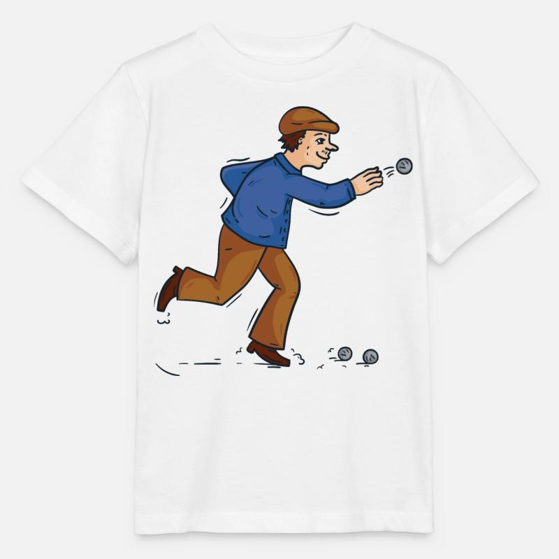 Boules boules boules pour boule pétanque boule - T-shirt bio MINI CREATOR Stanley/Stella Enfant - blanc