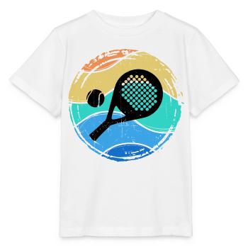Padel Spieler Padelspiel Rückschlag Racket Ball - Stanley/Stella Kinder T-Shirt MINI CREATOR  - Weiß - Vorne - Maike (125cm)
