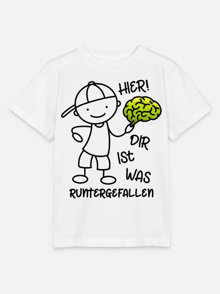 Hier Dir ist was runtergefallen - Gehirn - Stanley/Stella Kinder T-Shirt MINI CREATOR - Weiß