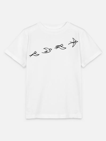 Der Flug des schwarzen Vogels - Stanley/Stella Kinder T-Shirt MINI CREATOR - Weiß