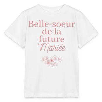 Belle-soeur future Mariée. EVJF Team future mariée - T-shirt bio MINI CREATOR Stanley/Stella Enfant - blanc - Devant - Maike (125cm)