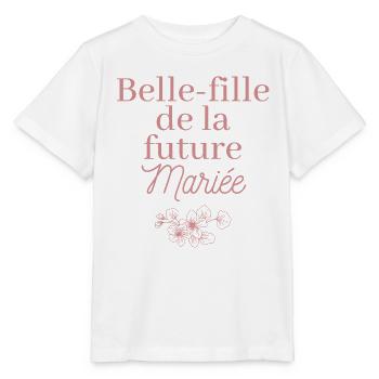 Belle-fille future Mariée. EVJF Team future mariée - T-shirt bio MINI CREATOR Stanley/Stella Enfant - blanc - Devant - Maike (125cm)