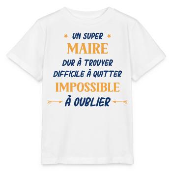 Un super Maire - T-shirt bio MINI CREATOR Stanley/Stella Enfant - blanc - Devant - Maike (125cm)