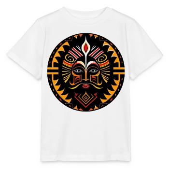 Africa Totem tribal tatouage - T-shirt bio MINI CREATOR Stanley/Stella Enfant - blanc - Devant - Maike (125cm)