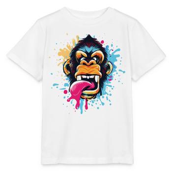 Angry Monkey Splash Urban Street - T-shirt bio MINI CREATOR Stanley/Stella Enfant - blanc - Devant - Maike (125cm)