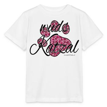 wüds Katzal-wilde Katze, Österreichischer Dialekt - Stanley/Stella Kinder T-Shirt MINI CREATOR  - Weiß - Vorne - Maike (125cm)
