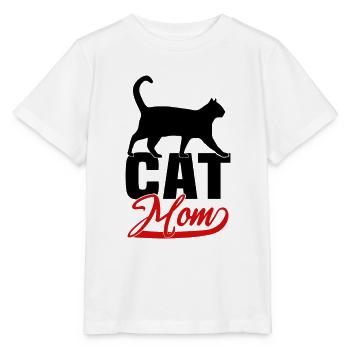 Cat Mom - Stanley/Stella MINI CREATOR Kids’ T-Shirt - white - Front - Maike (125cm)