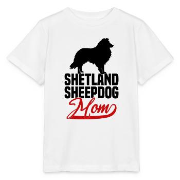 Shetland Sheepdog Sheltie Maman - T-shirt bio MINI CREATOR Stanley/Stella Enfant - blanc - Devant - Maike (125cm)