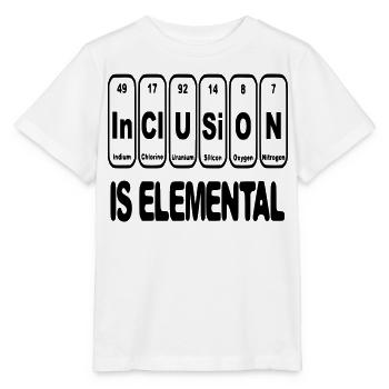 L’inclusion est élémentaire, cruciale, essentielle # - T-shirt bio MINI CREATOR Stanley/Stella Enfant - blanc - Devant - Maike (125cm)