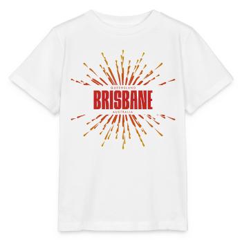 Brisbane Sunburst Logo - Stanley/Stella MINI CREATOR Kids’ T-Shirt - white - Front - Maike (125cm)