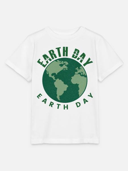 Earth Day Everyday Retro Environment - Stanley/Stella MINI CREATOR Kids’ T-Shirt - white