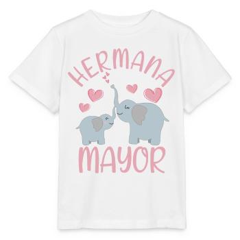 Niñas Dulce Elephant Futura Hermana Mayor - Stanley/Stella MINI CREATOR Kids’ T-Shirt - white - Front - Maike (125cm)