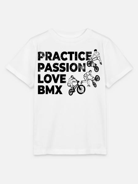 Practice Passion Love BMX - Stanley/Stella Kinder T-Shirt MINI CREATOR  - Weiß