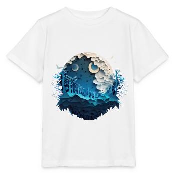 La Lune nocturne de Mère Nature - T-shirt bio MINI CREATOR Stanley/Stella Enfant - blanc - Devant - Maike (125cm)