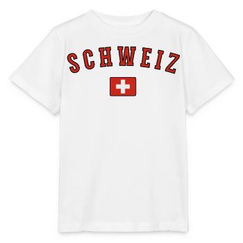 Flagge der Schweiz, Schweizer Stolz - Stanley/Stella Kinder T-Shirt MINI CREATOR  - Weiß - Vorne - Maike (125cm)