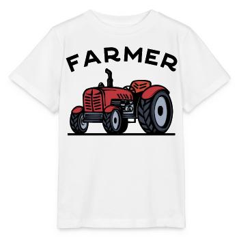 Tractor Farmer Saying Commercial Vehicle Vehicle Field - Stanley/Stella MINI CREATOR Kids’ T-Shirt - white - Front - Maike (125cm)