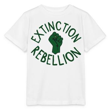 Extinction Rebellion Faust vert - T-shirt bio MINI CREATOR Stanley/Stella Enfant - blanc - Devant - Maike (125cm)