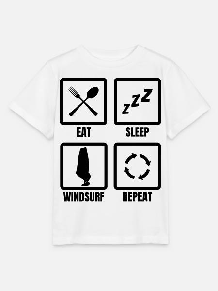 Windsurfer Routine - Stanley/Stella Kinder T-Shirt MINI CREATOR - Weiß