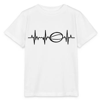 Rugby Ball Heart palpitations - Stanley/Stella MINI CREATOR Kids’ T-Shirt - white - Front - Maike (125cm)