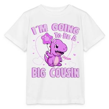 I'm Going To Be A Big Cousin Dinosaur Graphic Idea - Stanley/Stella Kinder T-Shirt MINI CREATOR  - Weiß - Vorne - Maike (125cm)