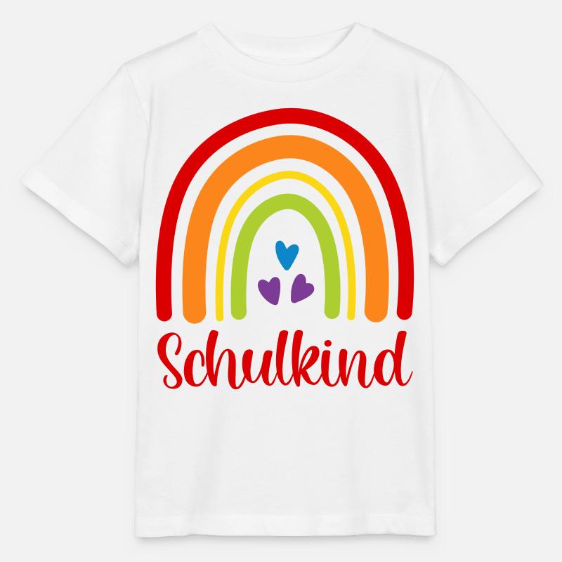 Schulkind Regenbogen Schulanfang Einschulung 2026 - Stanley/Stella Kinder T-Shirt MINI CREATOR  - Weiß