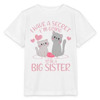 I Have A Secret I´m Going To Be A Big Sister Gifts - Stanley/Stella Kinder T-Shirt MINI CREATOR  - Weiß - Vorne - Maike (125cm)