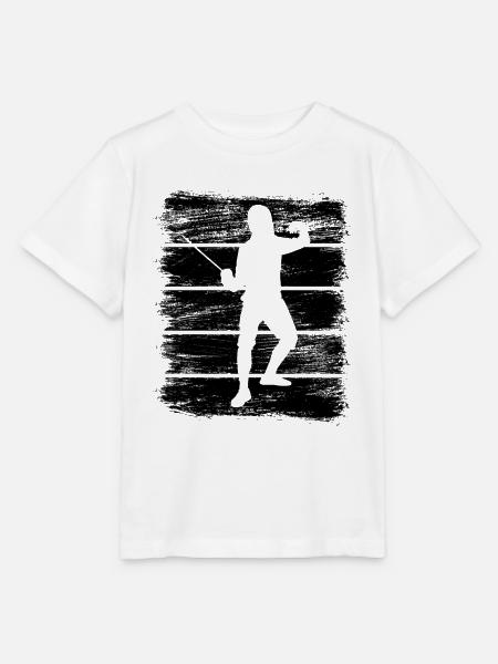 Fechter Zeichnung - Stanley/Stella Kinder T-Shirt MINI CREATOR  - Weiß