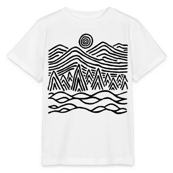 Strange black landscape - Stanley/Stella MINI CREATOR Kids’ T-Shirt - white - Front - Maike (125cm)