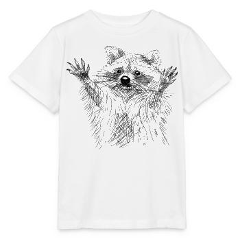 Raccoon - Stanley/Stella MINI CREATOR Kids’ T-Shirt - white - Front - Maike (125cm)