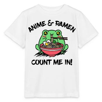 Manga Animation Anime Ramen Animation Statement - Stanley/Stella MINI CREATOR Kids’ T-Shirt - white - Front - Maike (125cm)