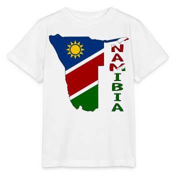 Namibia Landkarte Flagge - Stanley/Stella Kinder T-Shirt MINI CREATOR  - Weiß - Vorne - Maike (125cm)