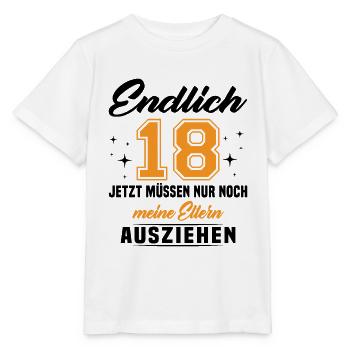 18 Jahre Geburtstagsgeschenk endlich 18 - Stanley/Stella Kinder T-Shirt MINI CREATOR  - Weiß - Vorne - Maike (125cm)