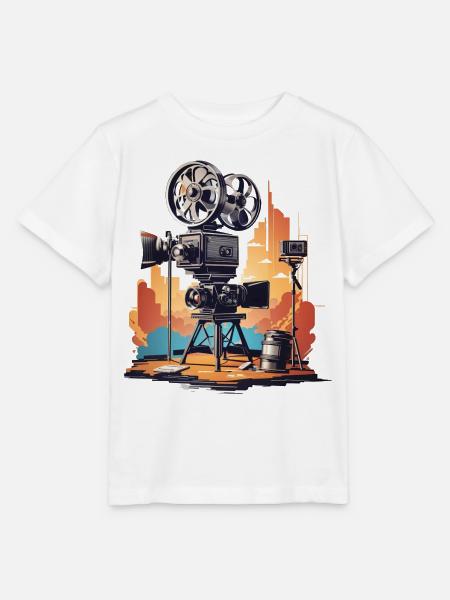 Retro Kamera - Stanley/Stella Kinder T-Shirt MINI CREATOR - Weiß