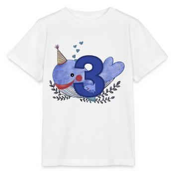Third Birthday Happy Birthday Little Whale - Stanley/Stella MINI CREATOR Kids’ T-Shirt - white - Front - Maike (125cm)