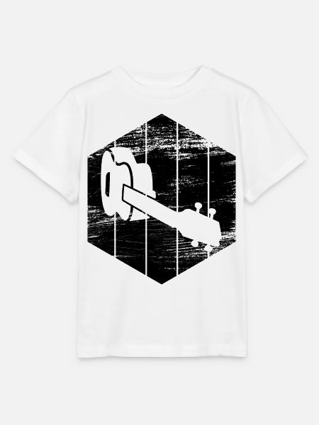Ukulele Skizze - Stanley/Stella Kinder T-Shirt MINI CREATOR - Weiß