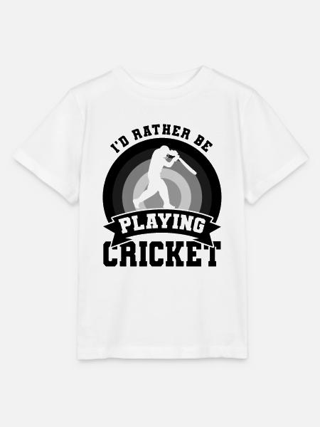 Kricketspieler Witz - Stanley/Stella Kinder T-Shirt MINI CREATOR - Weiß