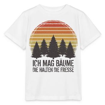 Ich mag Bäume Die halten die Fresse - Stanley/Stella Kinder T-Shirt MINI CREATOR  - Weiß - Vorne - Maike (125cm)