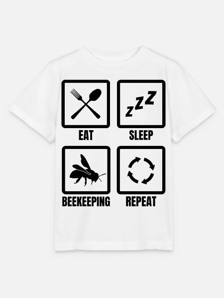 Bienenhalter Routine - Stanley/Stella Kinder T-Shirt MINI CREATOR  - Weiß