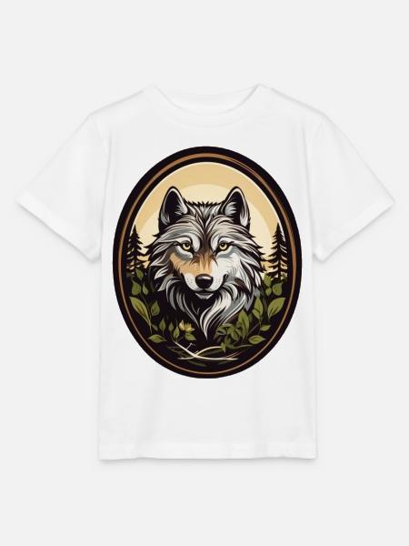 Waldbewohner Wolf - Stanley/Stella Kinder T-Shirt MINI CREATOR  - Weiß