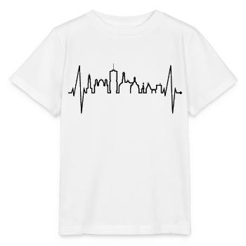 Augsburg Skyline Heartbeat Fan J’aime Augsburger - T-shirt bio MINI CREATOR Stanley/Stella Enfant - blanc - Devant - Maike (125cm)
