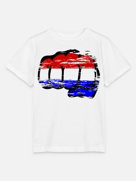 Holland Flagge Hand Faust used - Stanley/Stella Kinder T-Shirt MINI CREATOR  - Weiß
