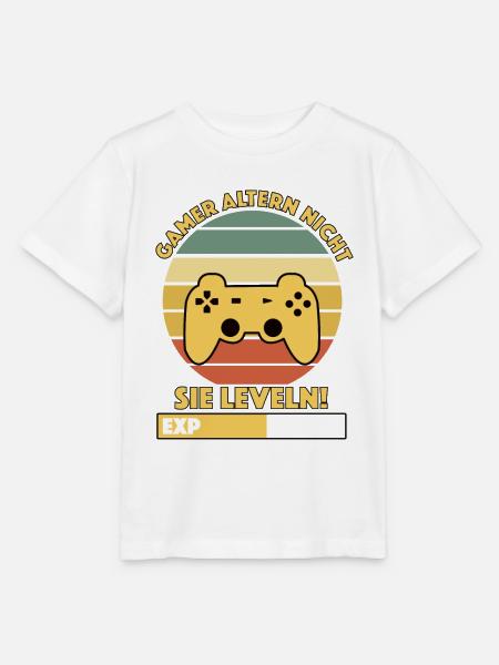 Retro Nacht Arcade Pad - Stanley/Stella Kinder T-Shirt MINI CREATOR - Weiß
