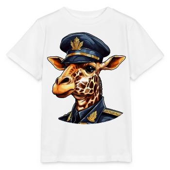 Giraffe Policeman - Stanley/Stella MINI CREATOR Kids’ T-Shirt - white - Front - Maike (125cm)