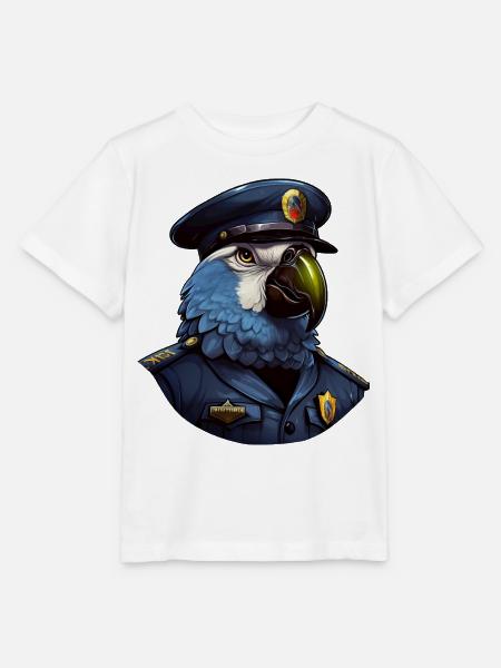 Polizei Papagei - Stanley/Stella Kinder T-Shirt MINI CREATOR - Weiß