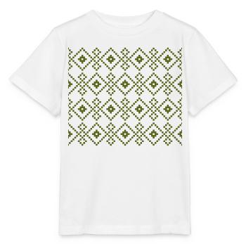 Christmas Plain Sweater (green) - Stanley/Stella MINI CREATOR Kids’ T-Shirt - white - Front - Maike (125cm)
