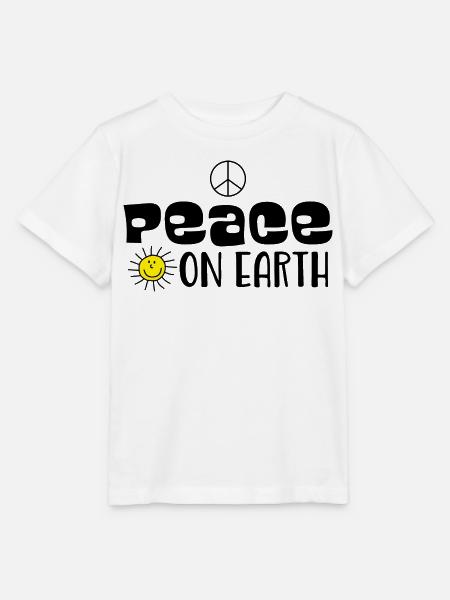 Peace on earth - Stanley/Stella Kinder T-Shirt MINI CREATOR - Weiß