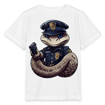 Snake Policeman - Stanley/Stella MINI CREATOR Kids’ T-Shirt - white - Front - Maike (125cm)