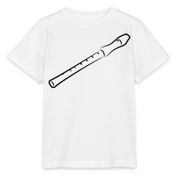 Dessin de flûte - T-shirt bio MINI CREATOR Stanley/Stella Enfant - blanc - Devant - Maike (125cm)